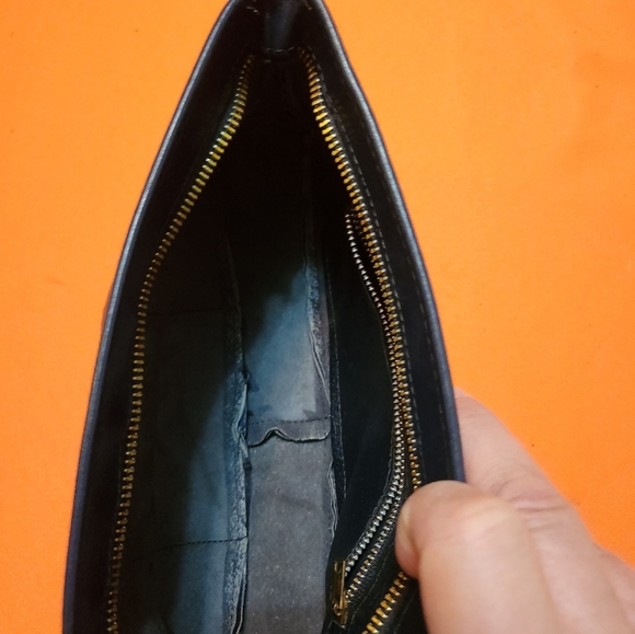 Vintage PREPPY 80'S Leather Clutch/Wristlet with Raw Leather Interior EUC - Picture 11 of 16